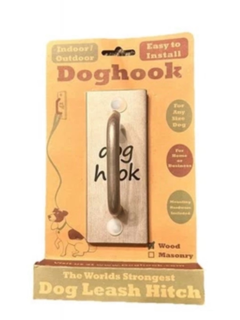 NEW Doghook Standard Leash Hitch - NIB Wood Mount Configuration